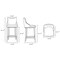 Manhattan Comfort Shubert Barstool in Ivory - Set of 3 3-BS019-IV - alternate 6